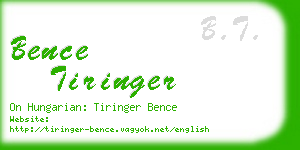 bence tiringer business card